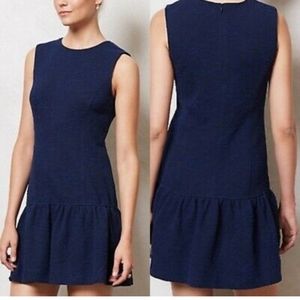 Ganni | Brentwood Shift Style Peplum Navy Dress